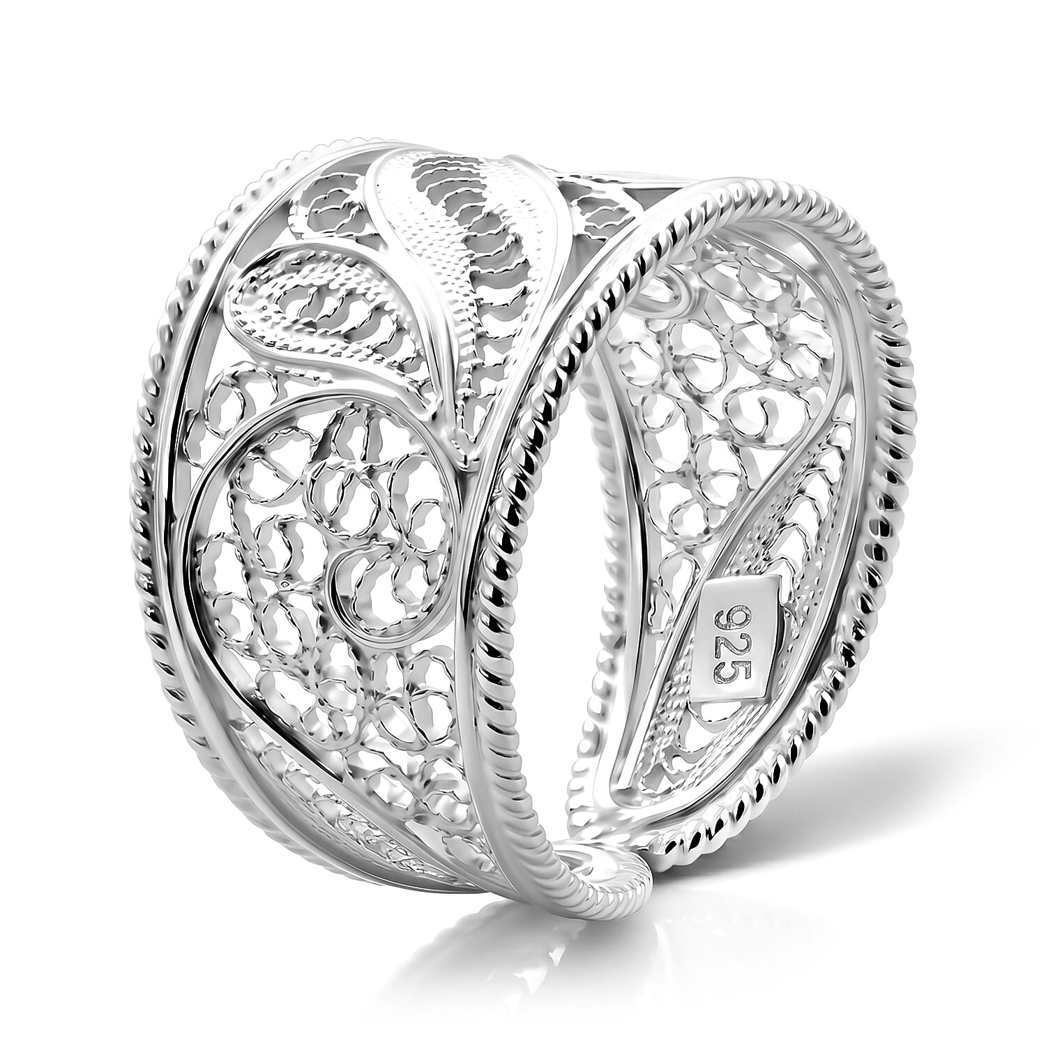 Royal Bali Collection - Sterling Silver Filigree Ring
