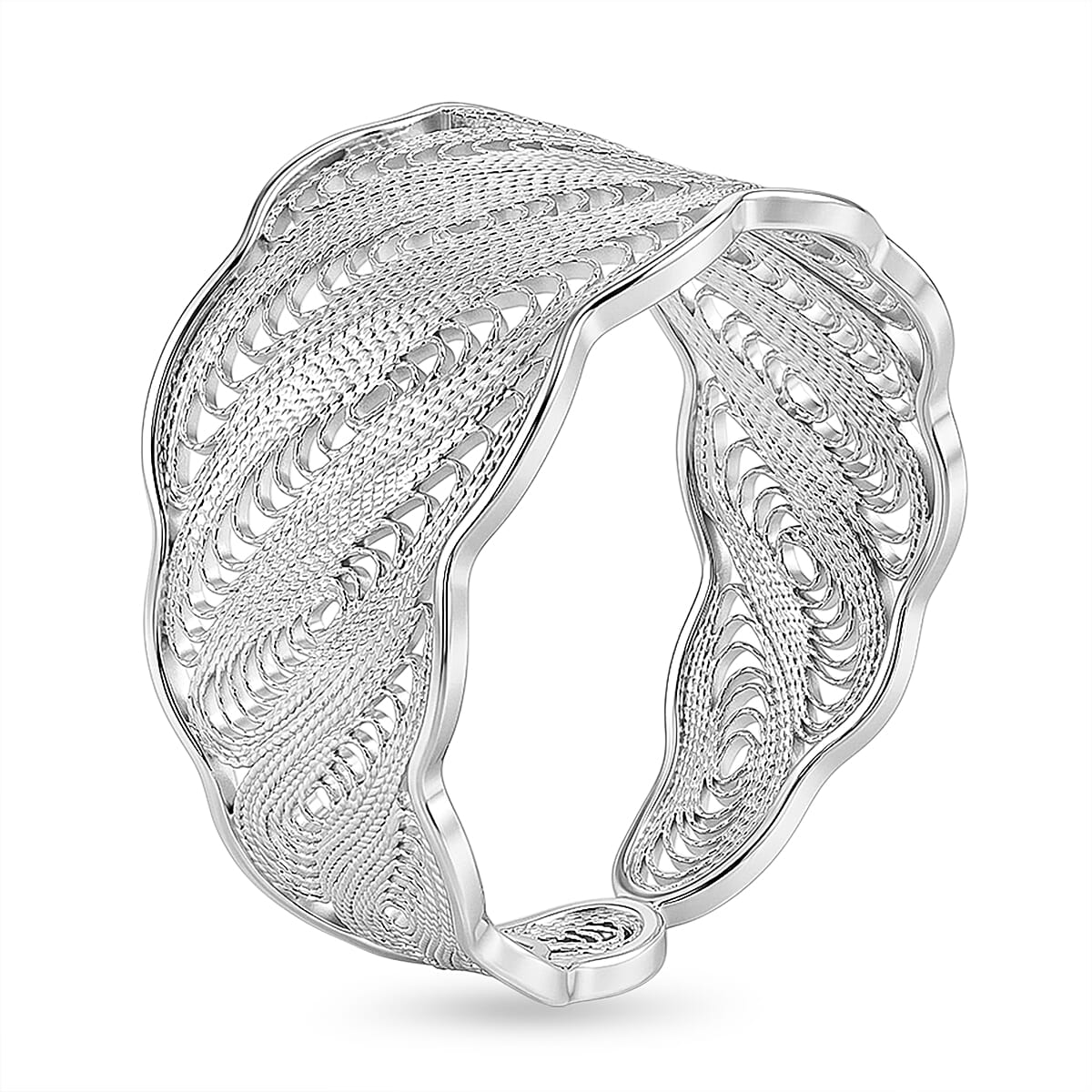 Royal Bali Collection - Sterling Silver Feather Ring