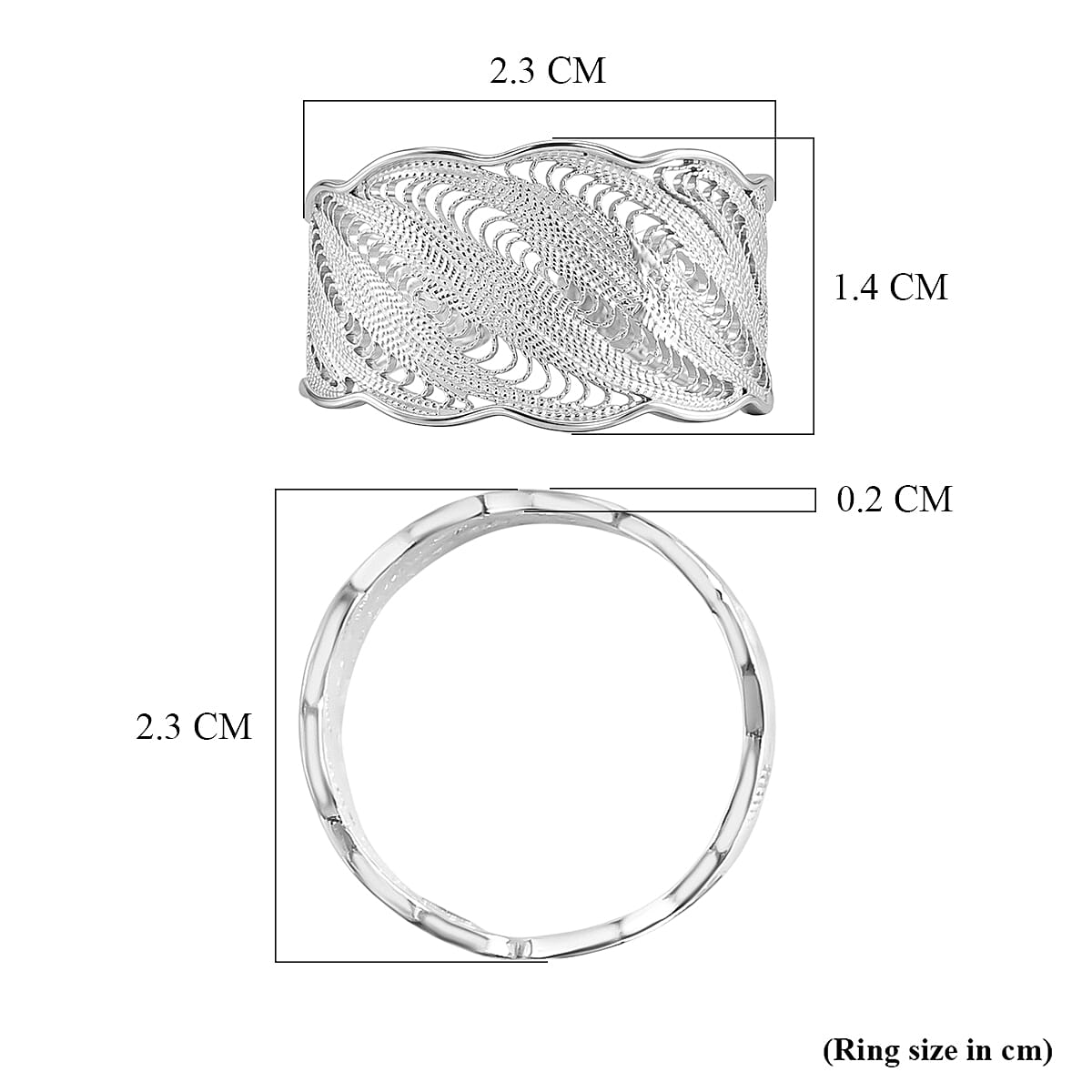 Royal Bali Collection - Sterling Silver Feather Ring