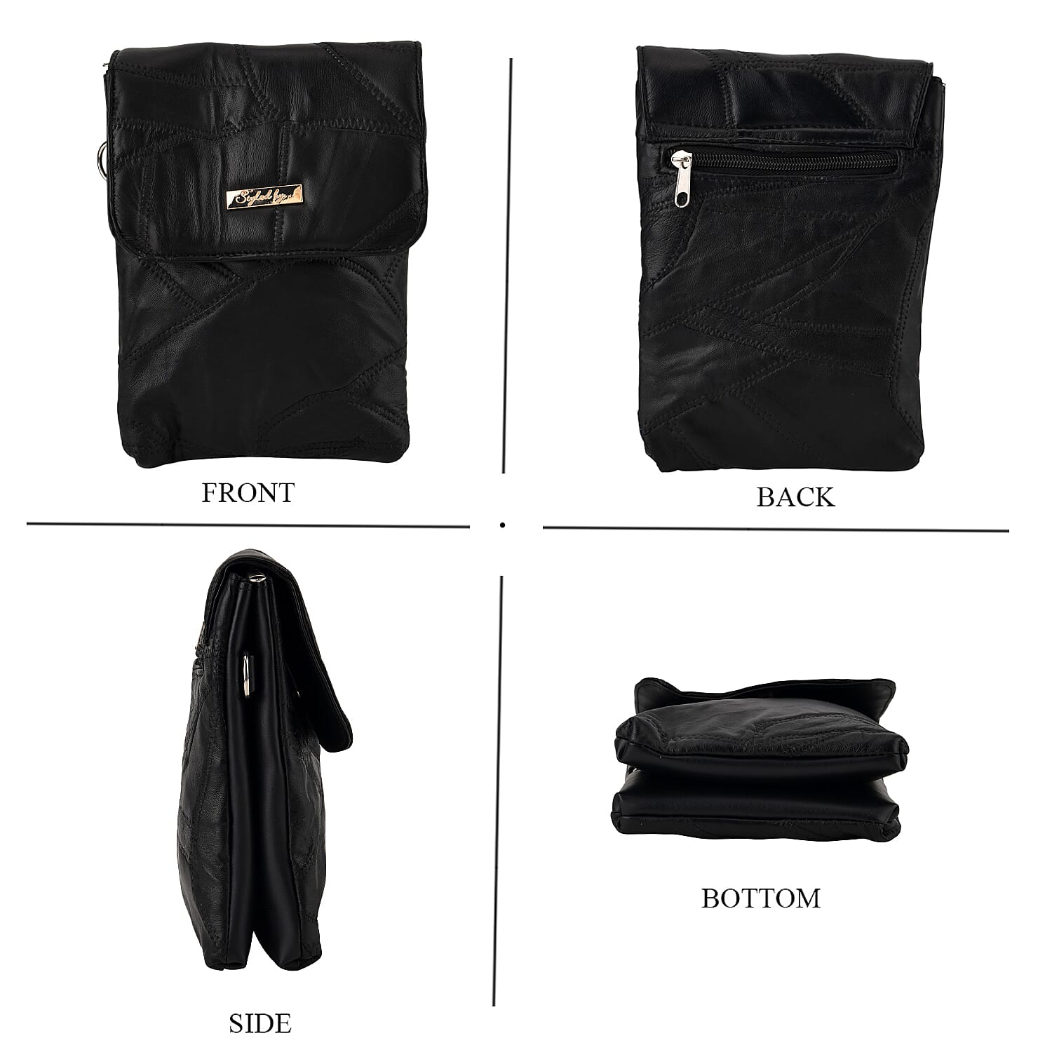 Styled By Crossbody Bag (Size - One Size) - Black