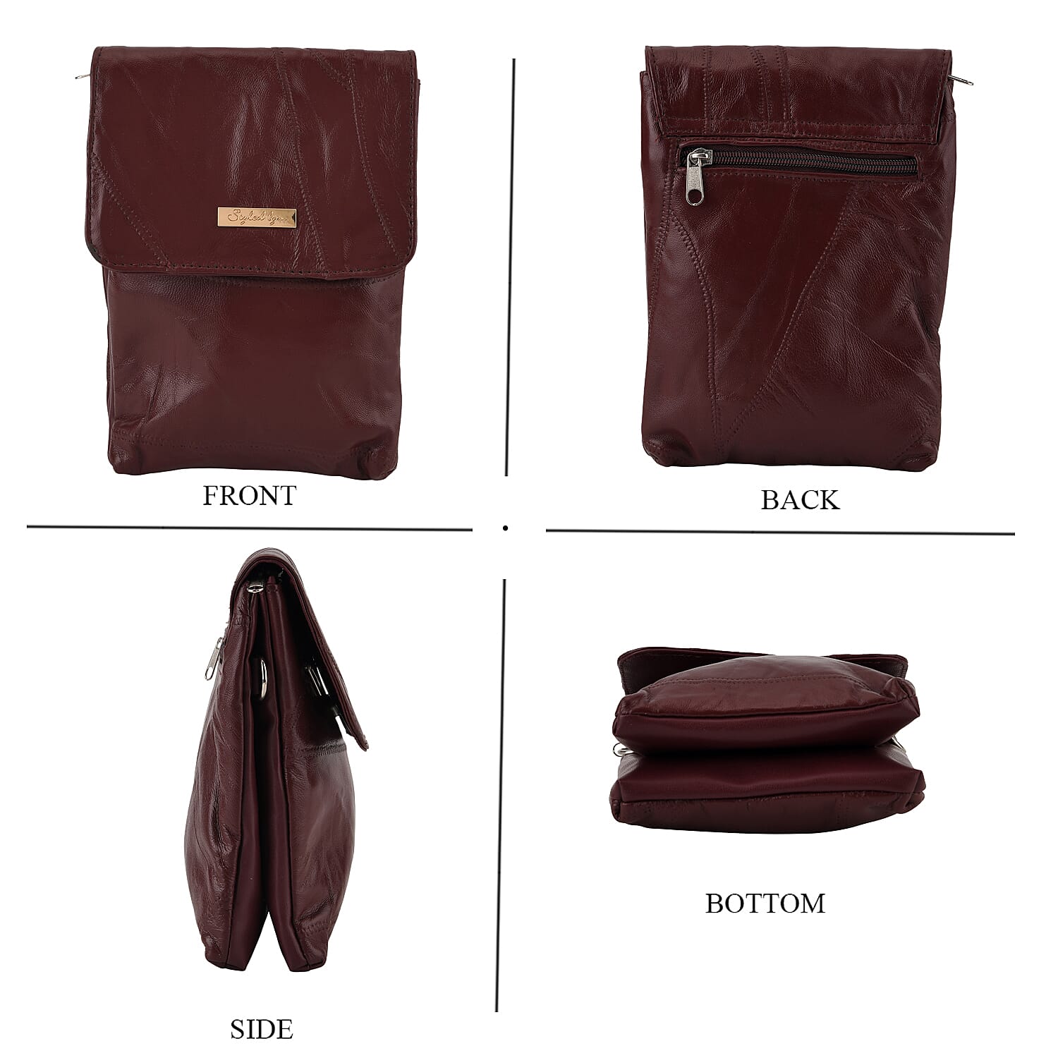 Styled By Crossbody Bag (Size - One Size) - Burgundy