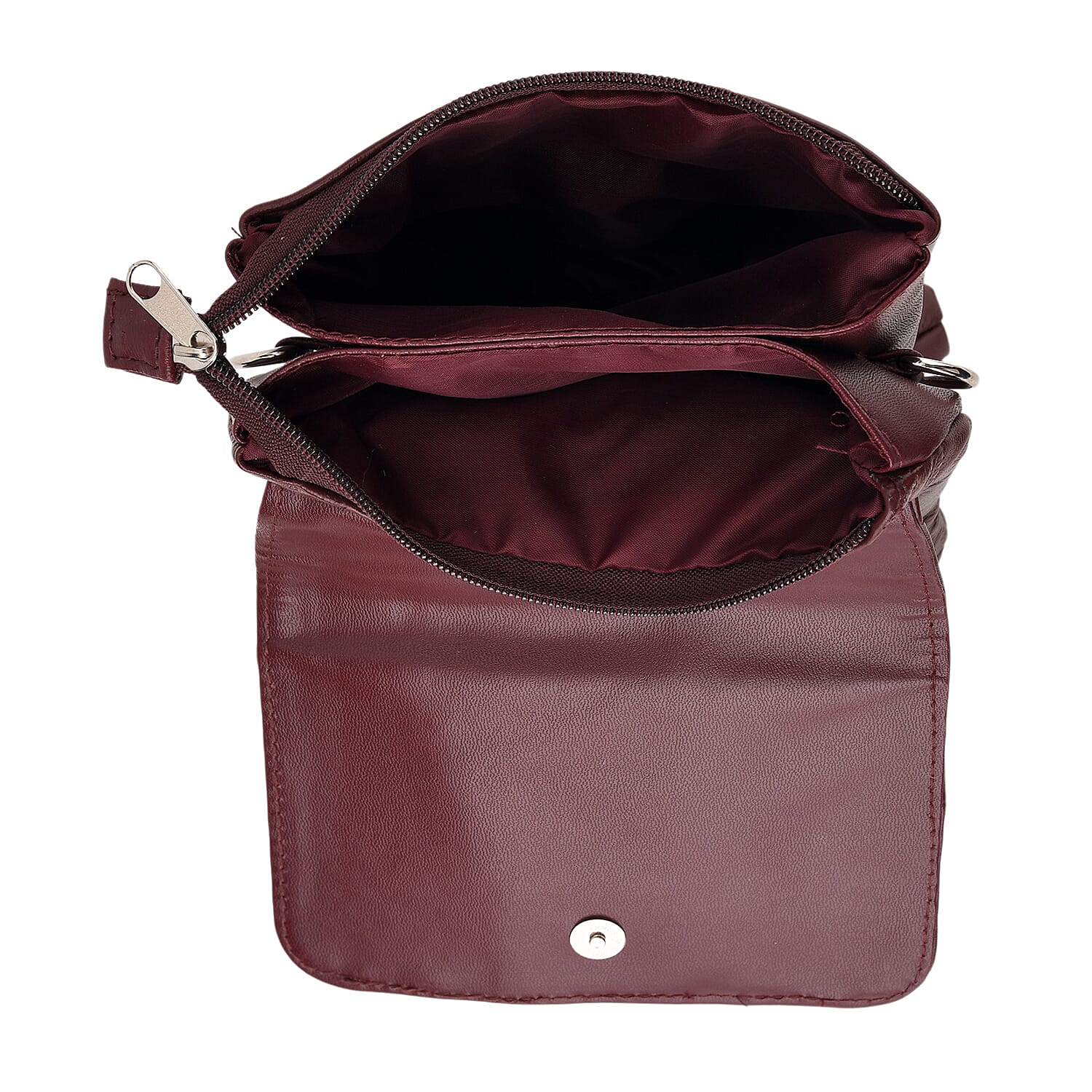 Styled By Crossbody Bag (Size - One Size) - Burgundy