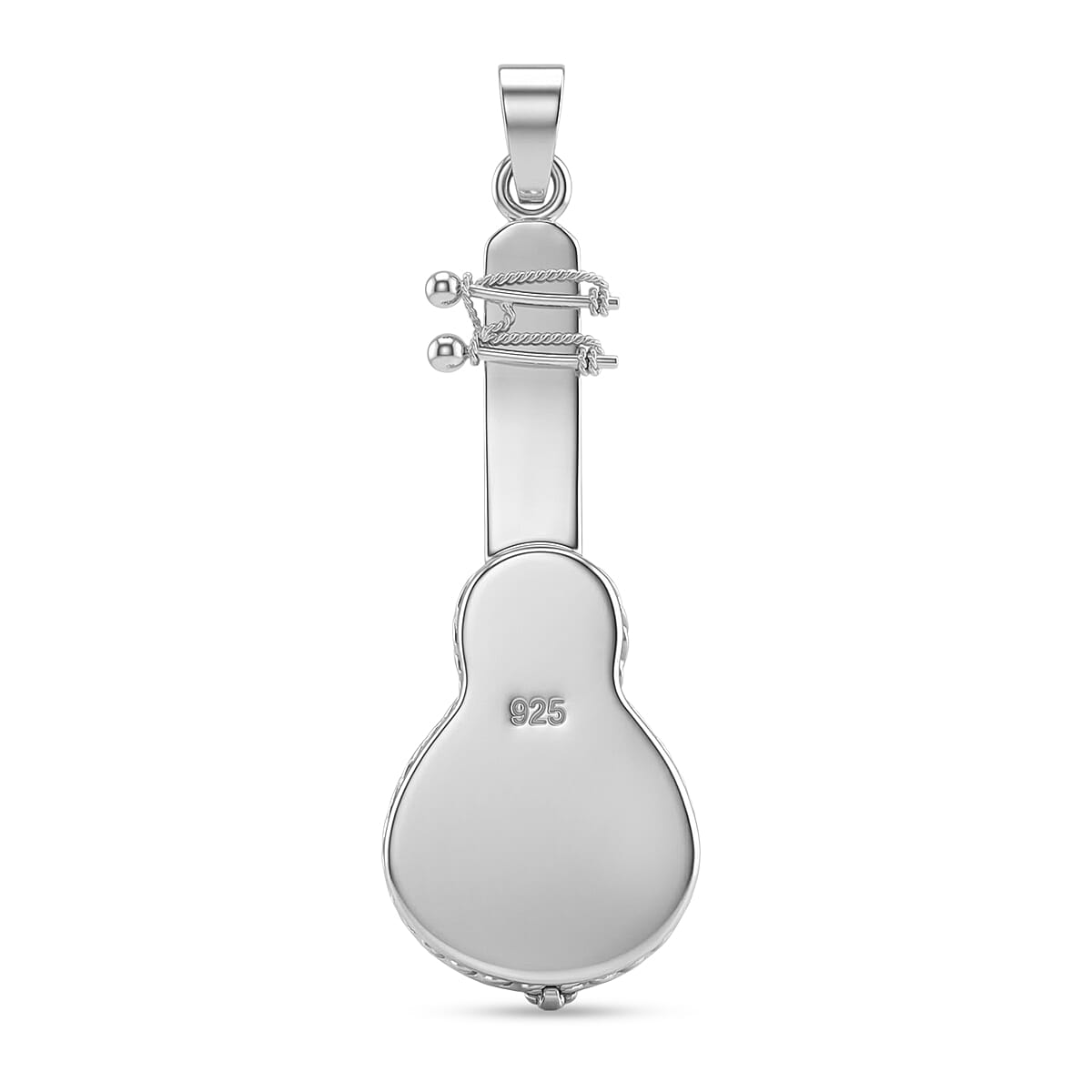 Royal Bali Collection - Sterling Silver Guitar Design Pendant