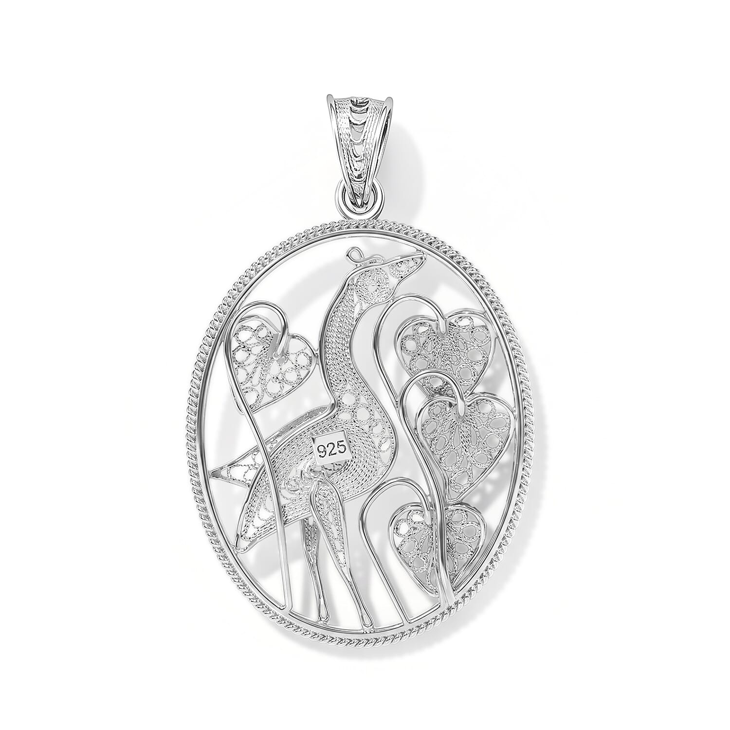 Royal Bali Collection - Sterling Silver Peacock Pendant
