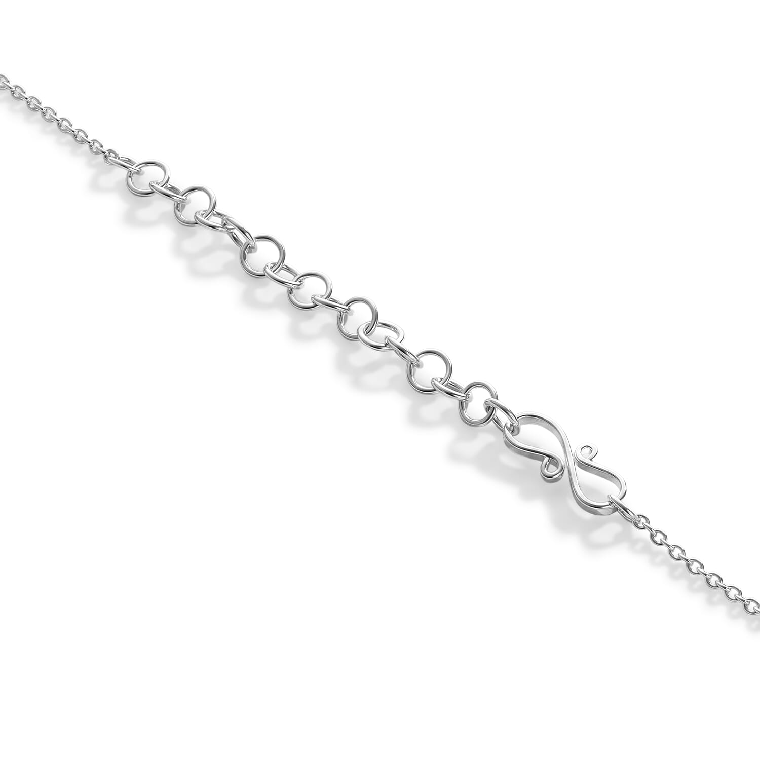 Royal Bali Collection - Sterling Silver Leaf Cluster Necklace (Size - 20)