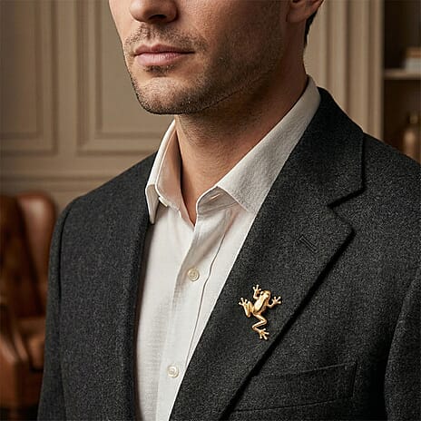 Frog Brooch With Push Pin - Frog symbolizes transformation, rebirth, and adaptability