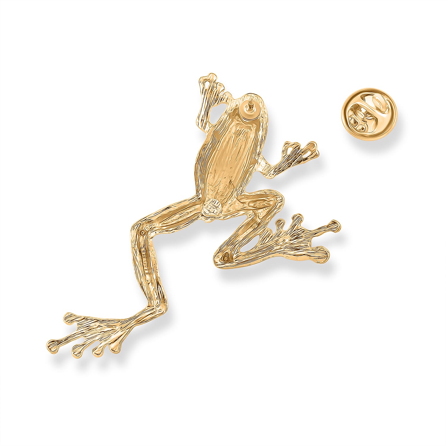 Frog Brooch in Yellow Gold Tone