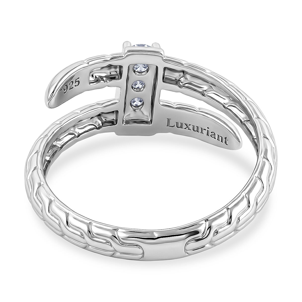 Luxuriant - Lab Grown Diamond Sterling Silver Trilogy Ring