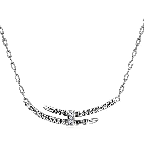 Luxuriant - Lab Grown Diamond Sterling Silver Necklace (Size - 20)
