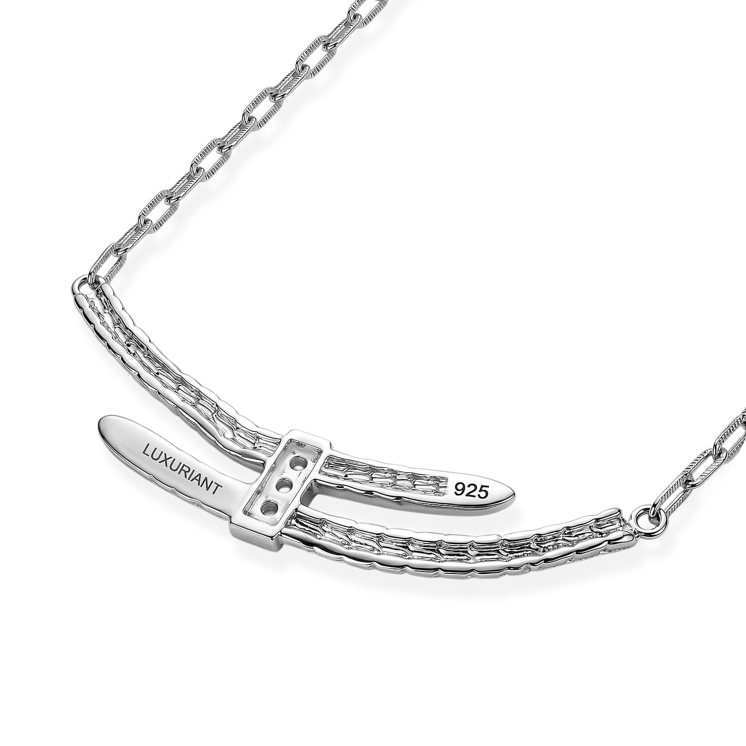 Luxuriant - Lab Grown Diamond Sterling Silver Necklace (Size - 20)