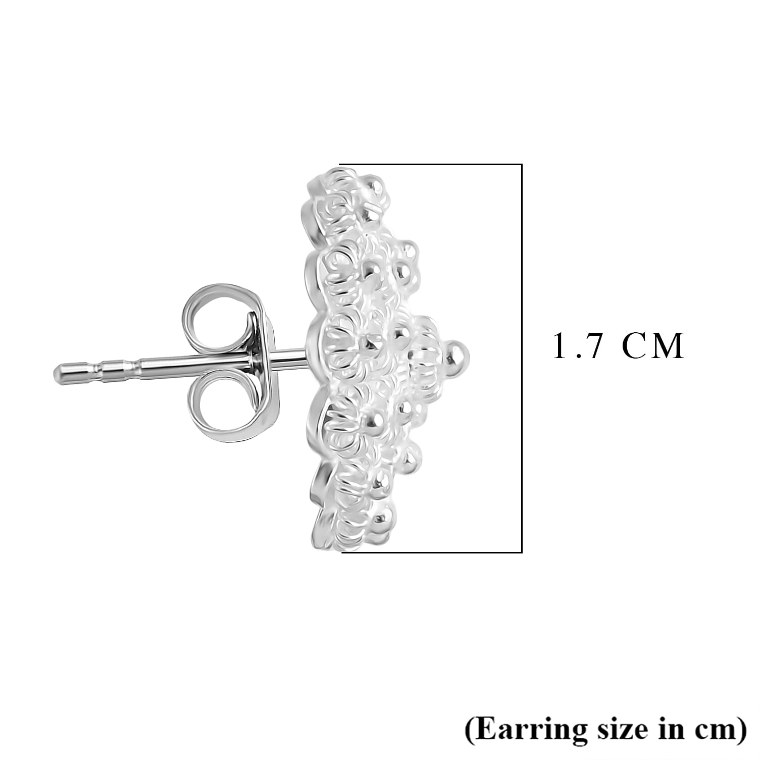Royal Bali Collection - Sterling Silver Stud Push Back Earrings