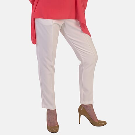 Marina Kaneva Tailored Trousers (Size 16) - White