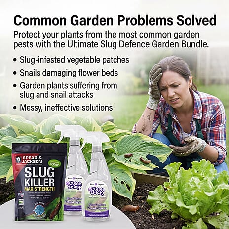 Bliss - Beyond Slug Defence Plant Spray (750ml x 2) and Spear - Jackson Slug Killer Lentils (300g)