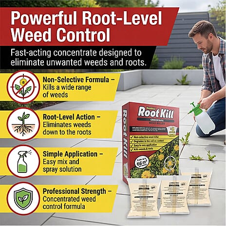 Rootkill 72 g-L Weedkiller Concentrate - 3 x 100ml