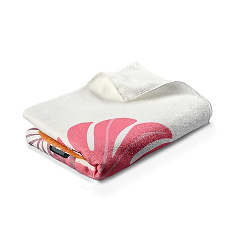 LIVMORE Patterned Towel (Size 90x1 cm) - Light Blue