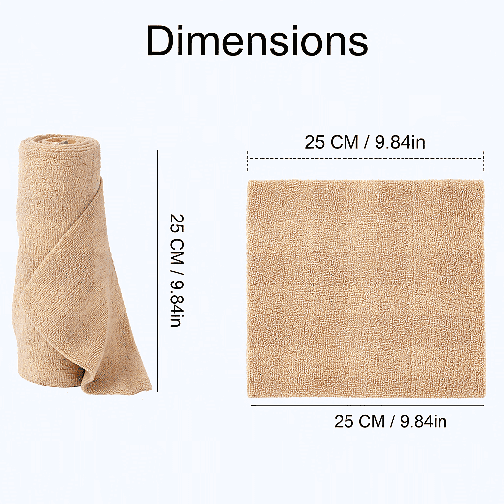 Livmore Microfibre Cleaning Towel Roll - 30 Pulls (25 x 25cm) - Beige