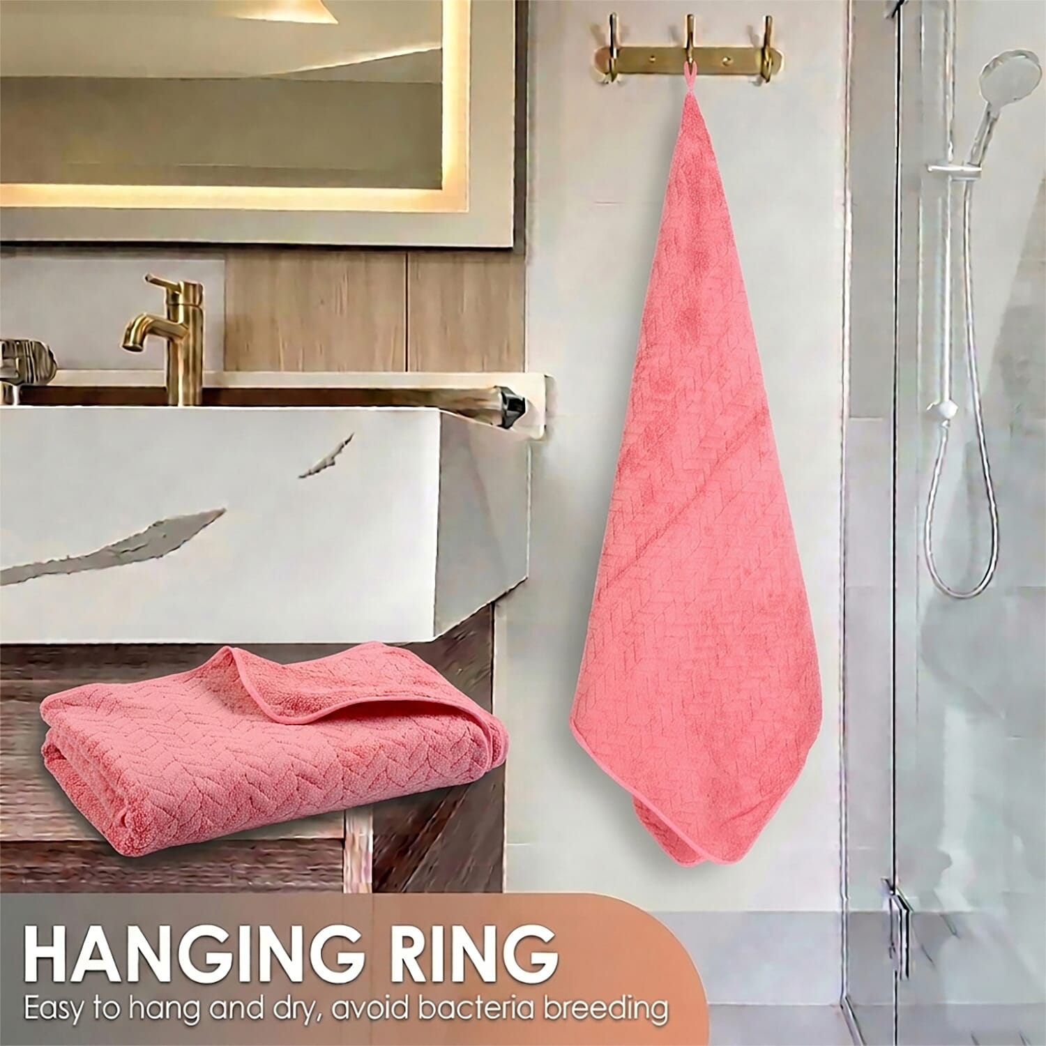 Livmore Woven Micro Towel (70 x140 cm) - Pink