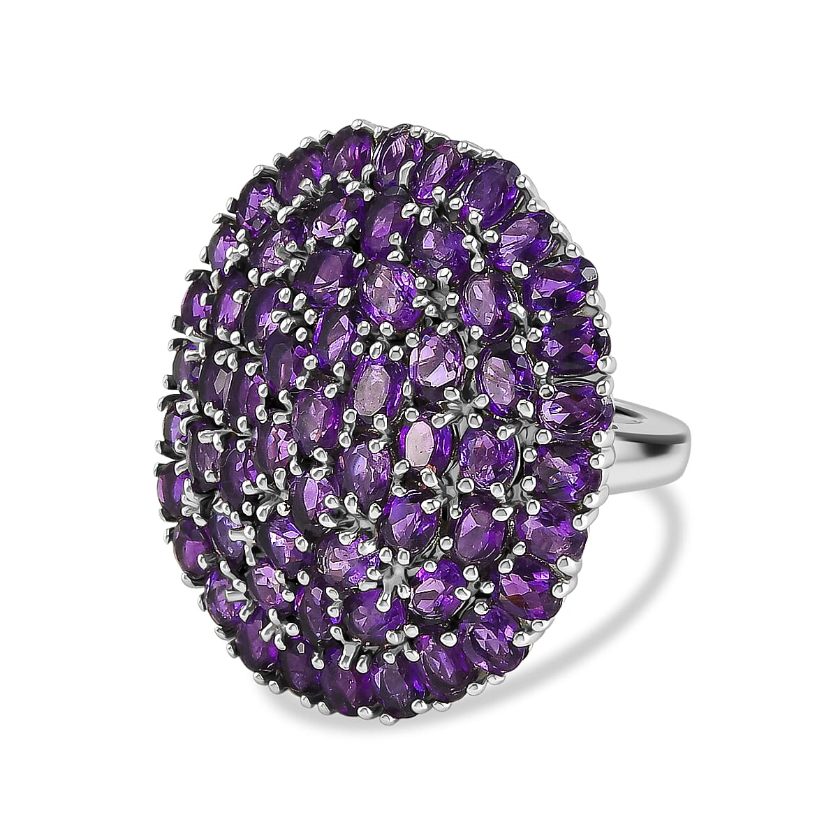 EverTrue - African Amethyst Cluster Ring 9.44 Ct.