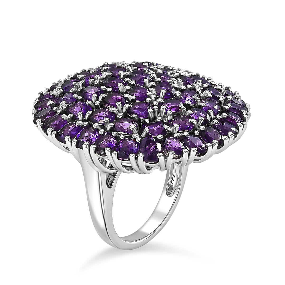 EverTrue - African Amethyst Cluster Ring 9.44 Ct.