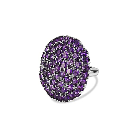 African Amethyst Cluster Ring 9.44 Ct.