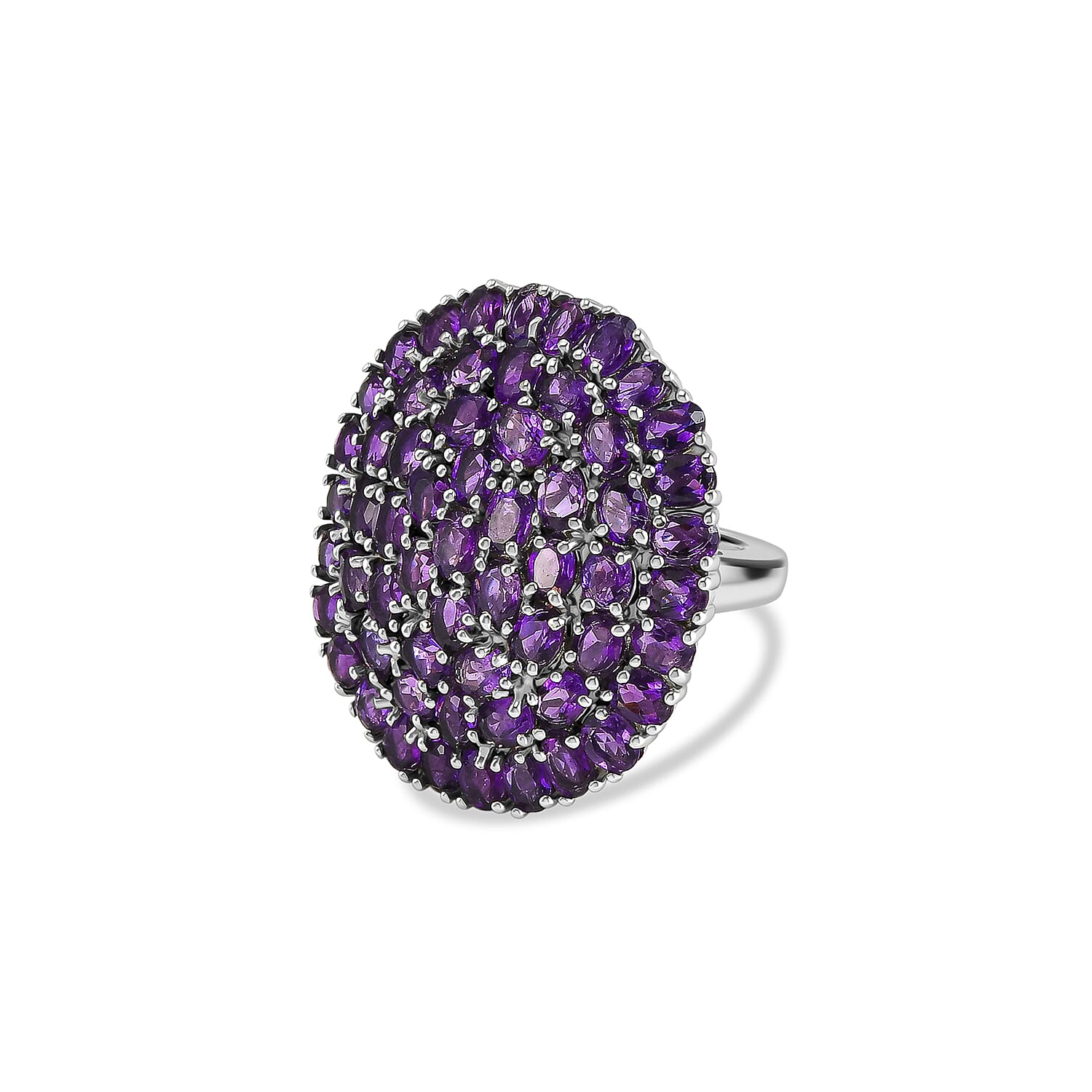 Natural Gemstone Cluster Ring