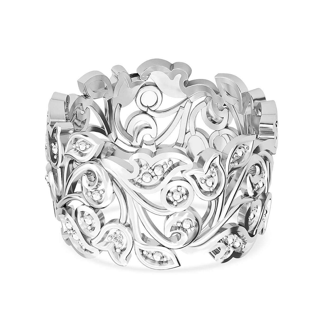 EverTrue Natural Diamond Ring in White Tone