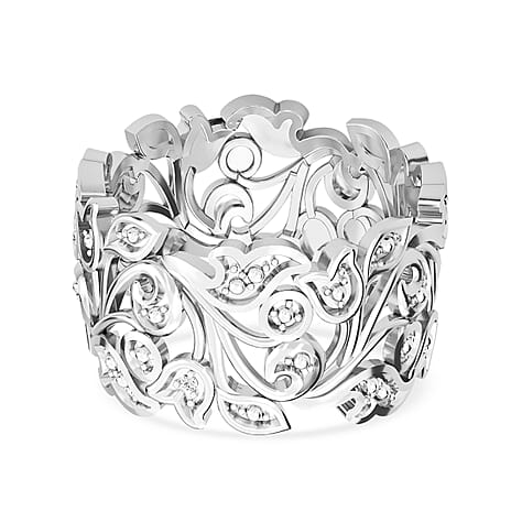 EverTrue Natural Diamond Ring in White Tone