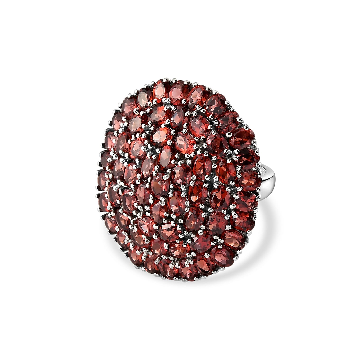 Natural Gemstone Cluster Ring