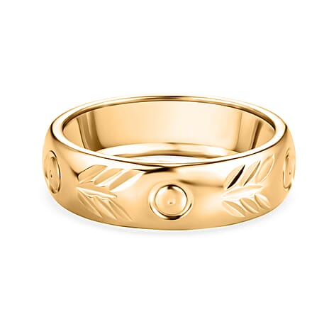 Yellow Gold Plated Sterling Silver Band Ring