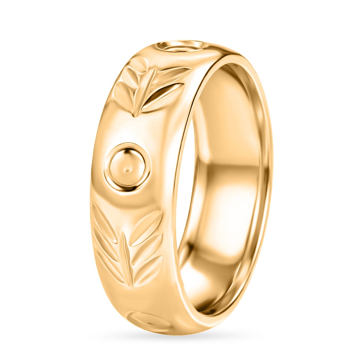 Yellow Gold Plated Sterling Silver Band Ring