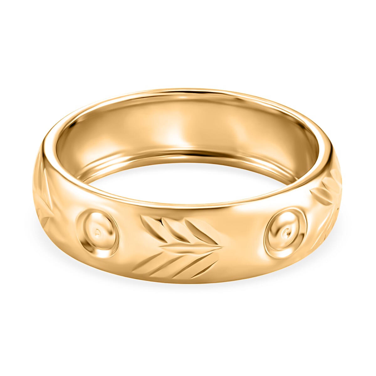 Yellow Gold Plated Sterling Silver Band Ring