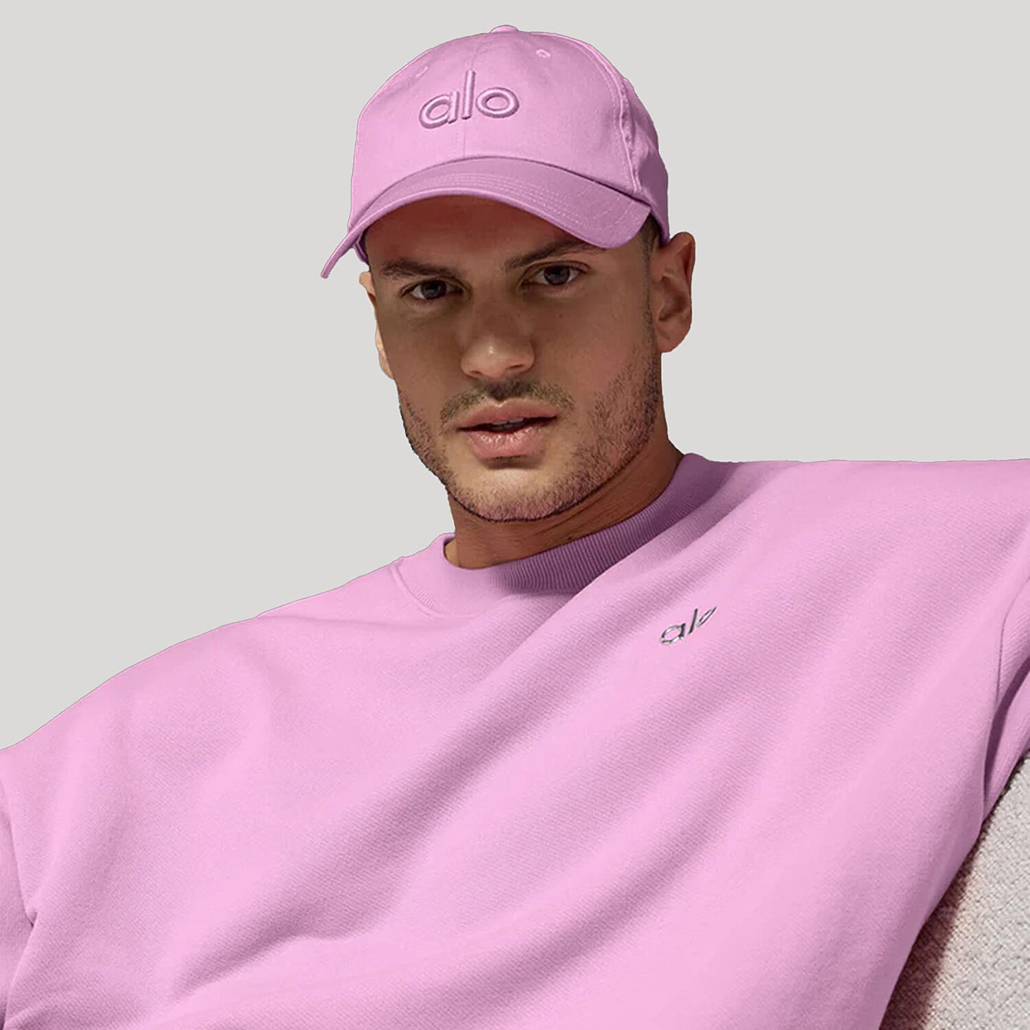 ALO 100% Cotton Adjustable Baseball Hat - Pink