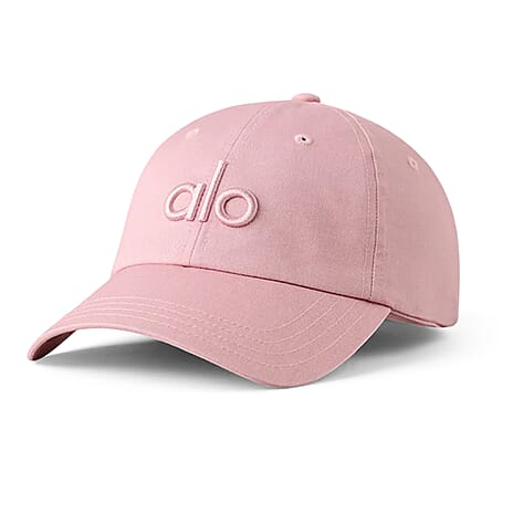 ALO 100% Cotton Adjustable Baseball Hat - Wild Rose Pink