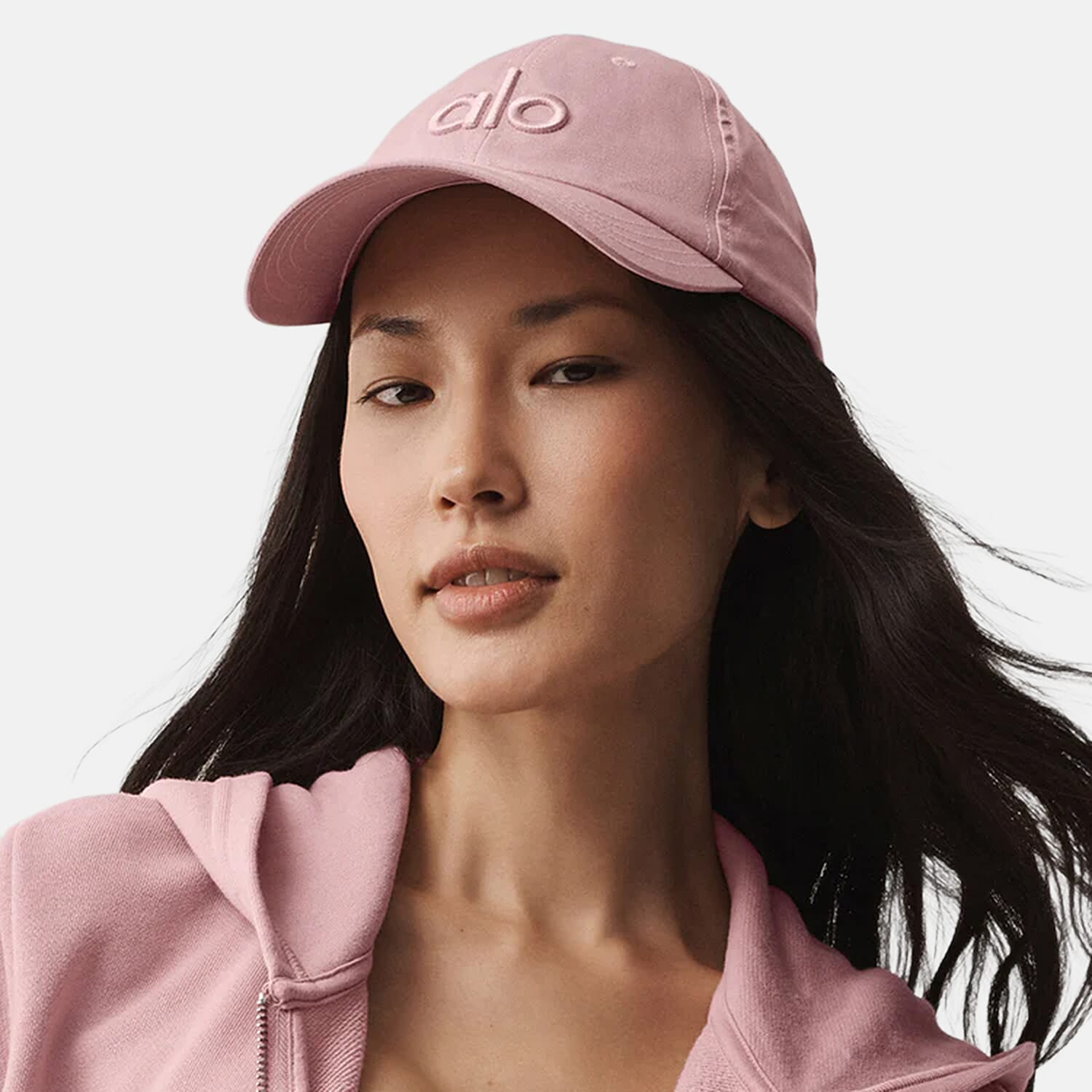 ALO 100% Cotton Adjustable Baseball Hat - Wild Rose Pink