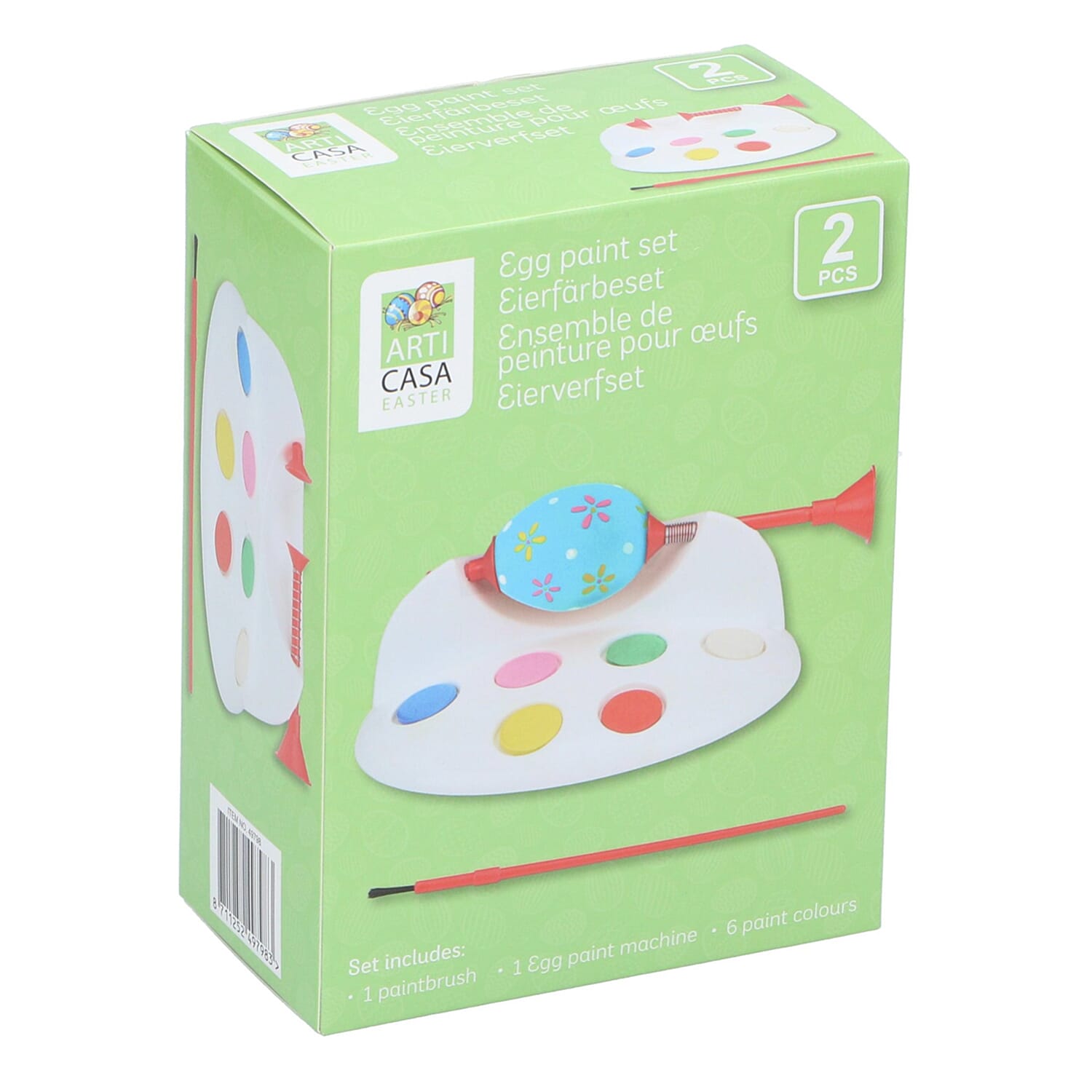 Arti Casa 2-Piece Paint Your Own Egg Set (15x11cm) - Multi Colour