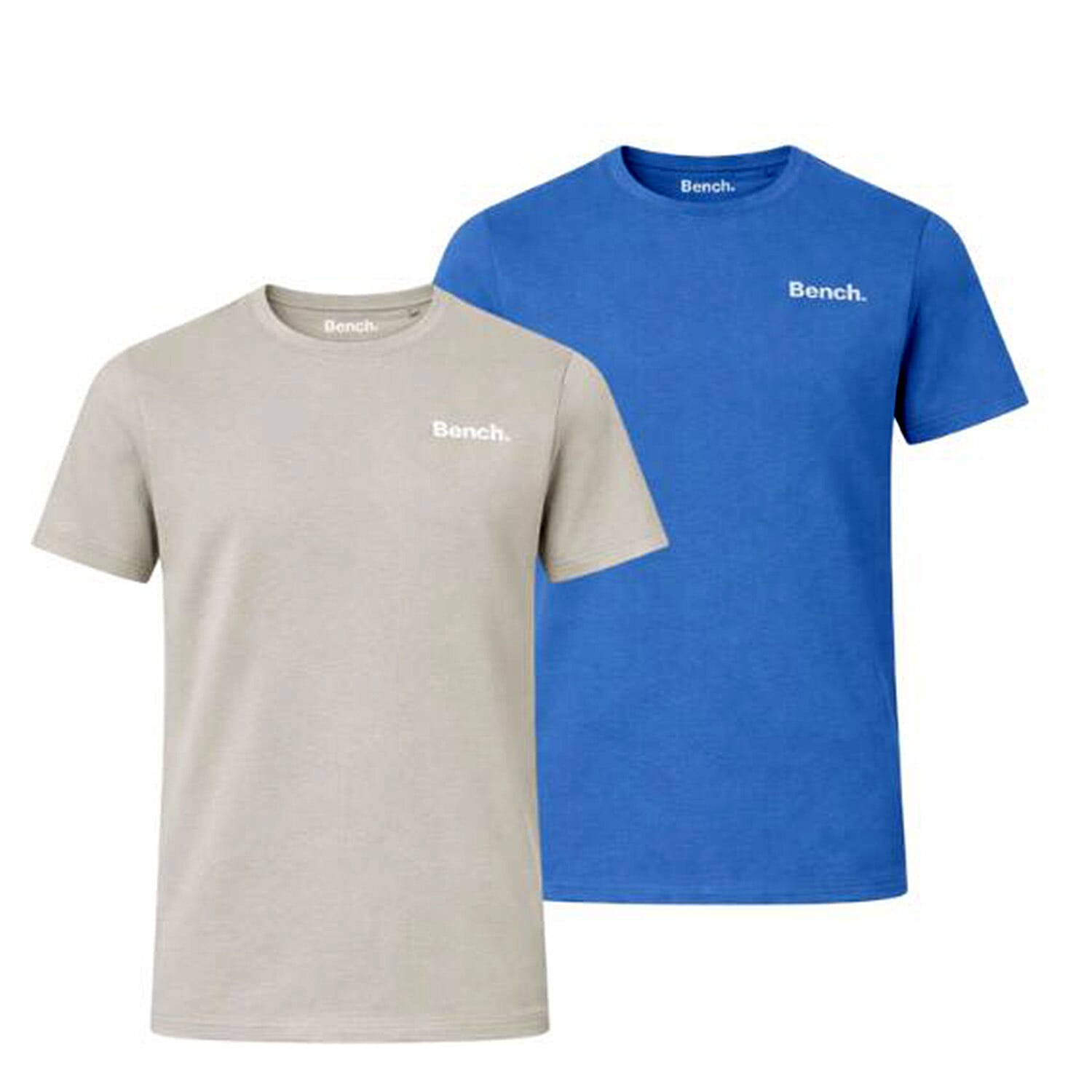 Bench Mens Pack Of 2 100% Combed Cotton Solid Tees 