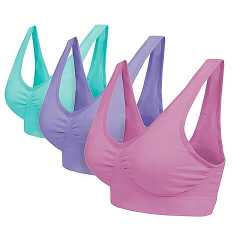 Comfortisse Set of 3 Veloform Bras (Size S) - Multi Colour