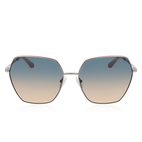 Guess Ladies Large Oversize White Metal Sunglasses - Tortoise