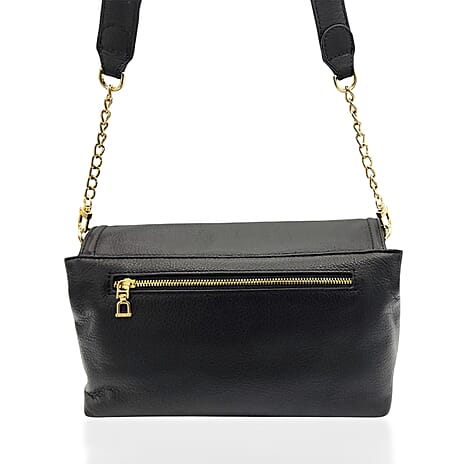 Closeout Deal Genuine Leather Tote Bag - Black