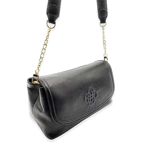 Closeout Deal Genuine Leather Tote Bag - Black