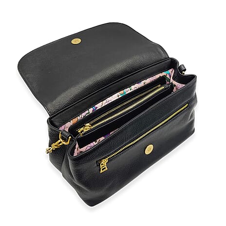 Closeout Deal Genuine Leather Tote Bag - Black