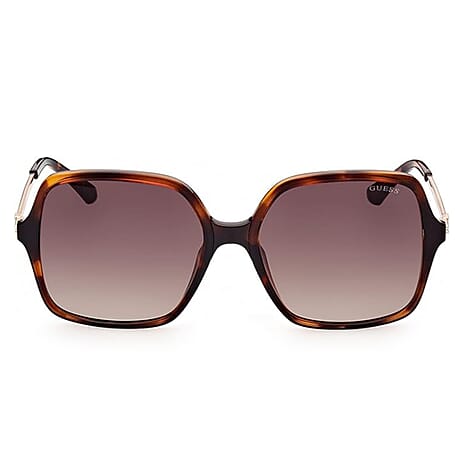 Guess Ladies Square Tort Sunglasses with Gold