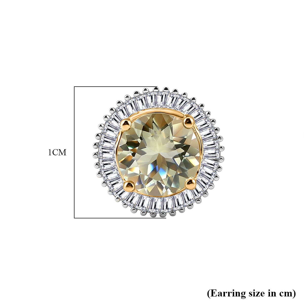 Birthday Deal by Tony Diniz - 9K Yellow Gold AAA Turkizite & Natural  Diamond Solitaire Stud Push Post Earring 2.81 Ct