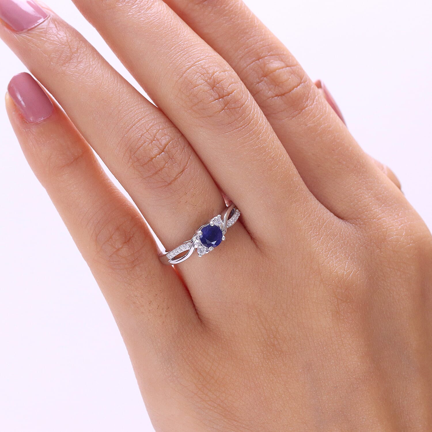D'Joy Tanzanite, Moissanite Ring in Sterling Silver