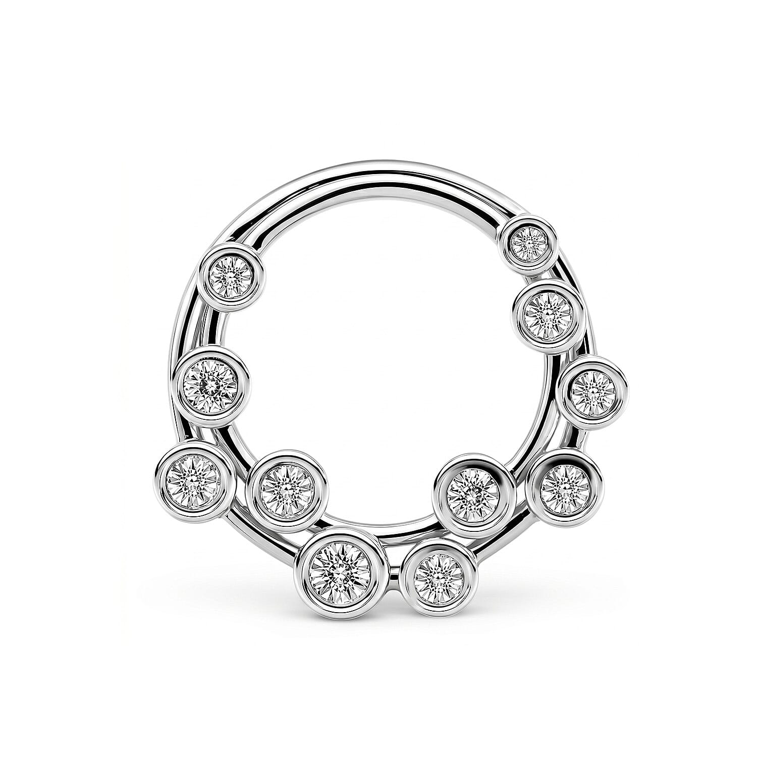 Designer Inspired - Natural White Diamond Bubble Pendant