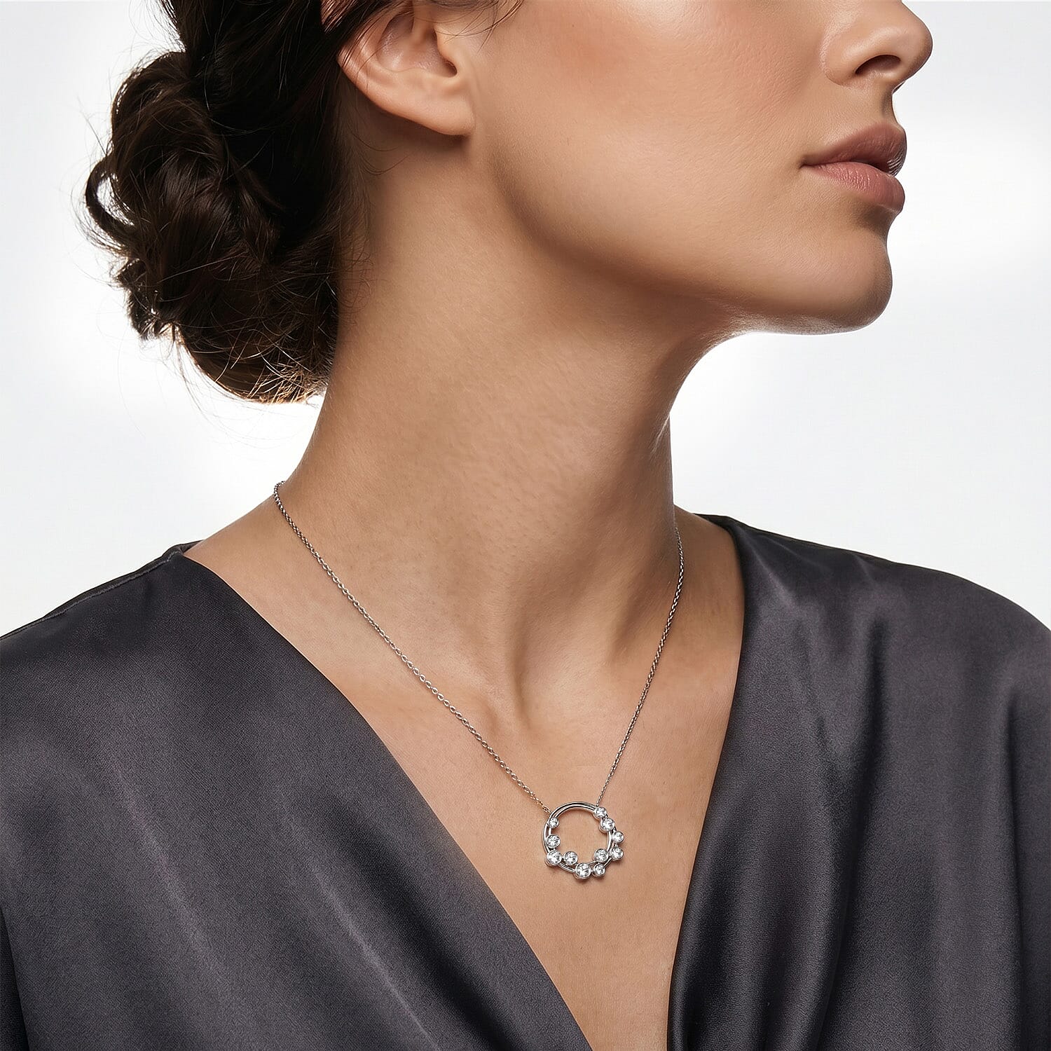 Designer Inspired - Natural White Diamond Bubble Pendant