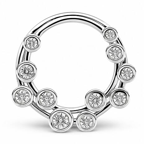 EverTrue - Natural White Diamond Circle Pendant
