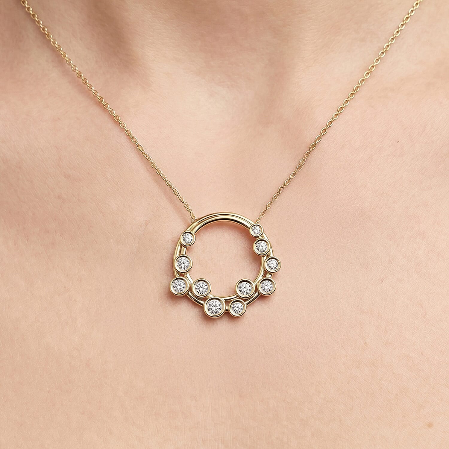 Designer Inspired - Natural White Diamond Bubble Pendant