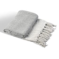 LIVMORE Cotton Patterned Throw Blanket