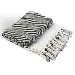 LIVMORE Cotton Patterned Throw Blanket